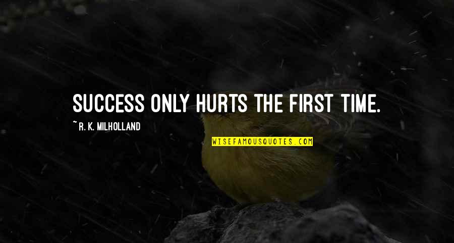 Clivus Quotes By R. K. Milholland: Success only hurts the first time.