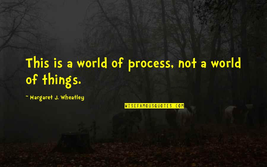 Clnmates Quotes By Margaret J. Wheatley: This is a world of process, not a