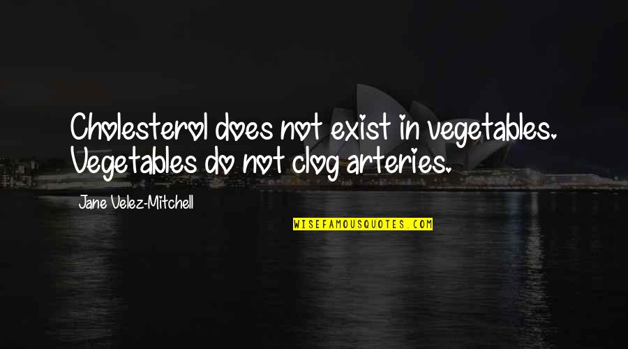 Clog Quotes By Jane Velez-Mitchell: Cholesterol does not exist in vegetables. Vegetables do