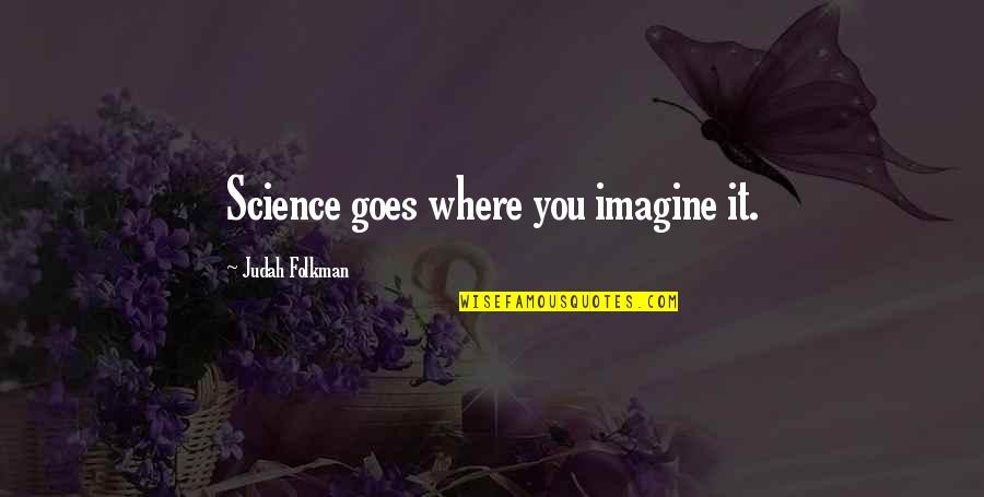 Cloquette Li Ge Quotes By Judah Folkman: Science goes where you imagine it.