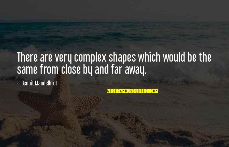 Close And Far Quotes By Benoit Mandelbrot: There are very complex shapes which would be