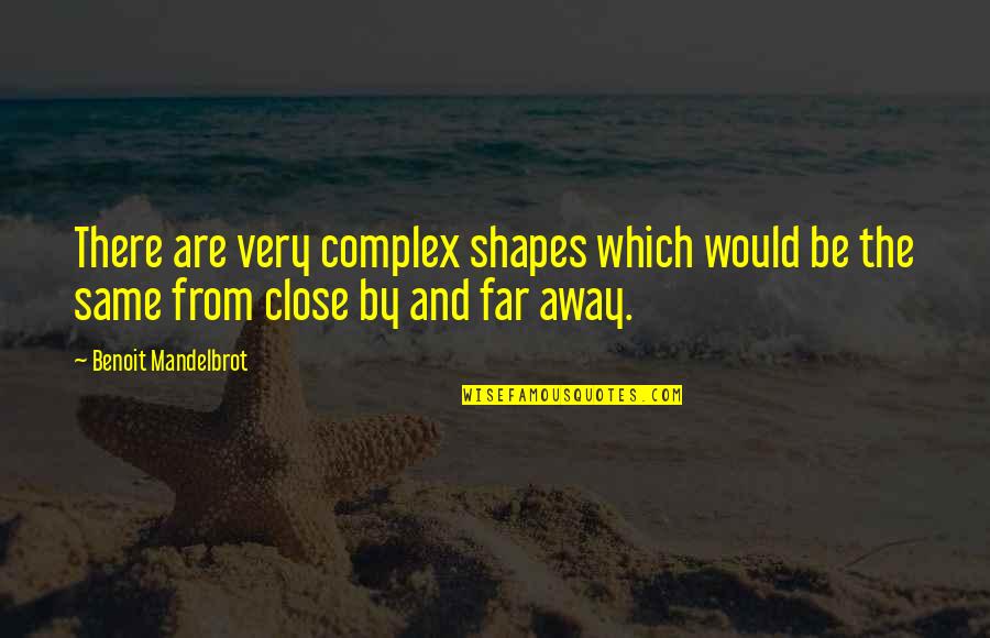 Close But Yet So Far Quotes By Benoit Mandelbrot: There are very complex shapes which would be