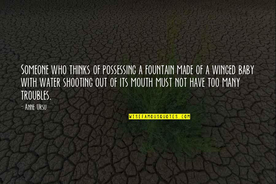 Close Eyes To Reality Quotes By Anne Ursu: Someone who thinks of possessing a fountain made