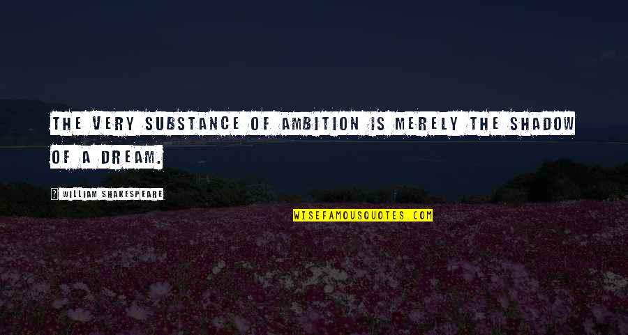 Close Friend Like Sister Quotes By William Shakespeare: The very substance of ambition is merely the