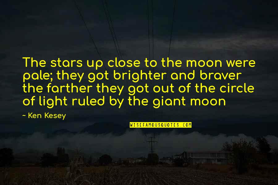 Close Observation Quotes By Ken Kesey: The stars up close to the moon were
