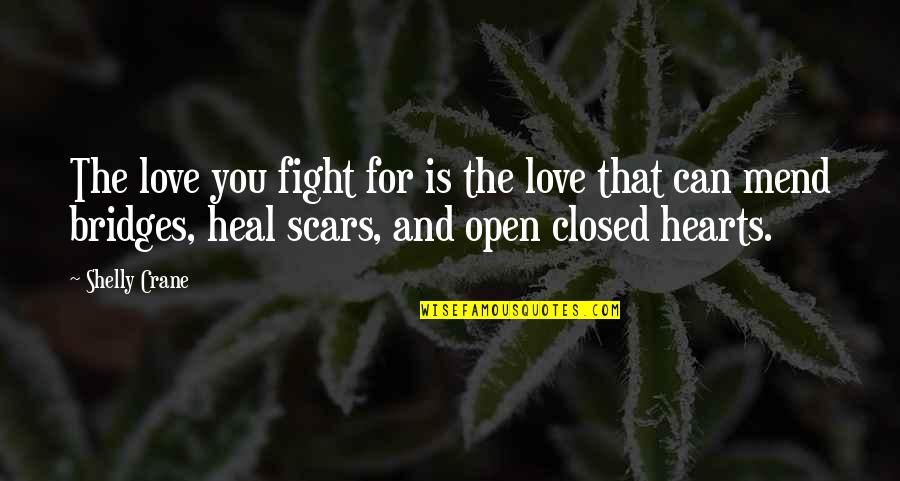 Closed Off From Love Quotes By Shelly Crane: The love you fight for is the love