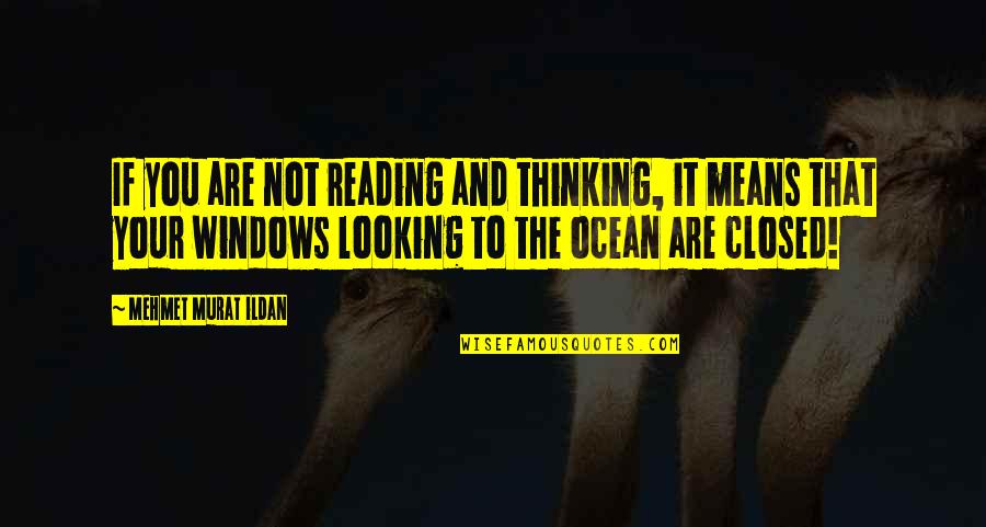 Closed Windows Quotes By Mehmet Murat Ildan: If you are not reading and thinking, it