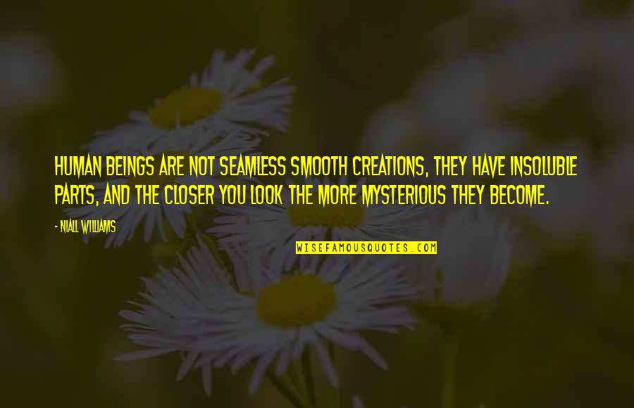 Closer To Nature Quotes By Niall Williams: Human beings are not seamless smooth creations, they