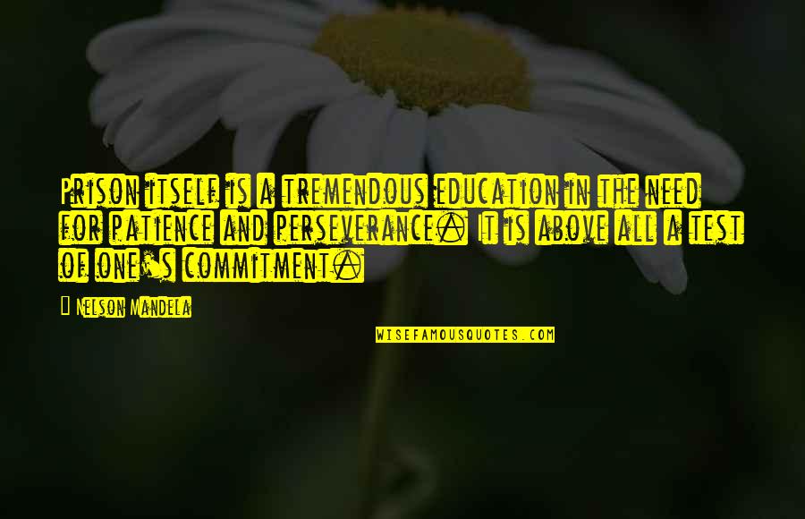 Closesly Quotes By Nelson Mandela: Prison itself is a tremendous education in the