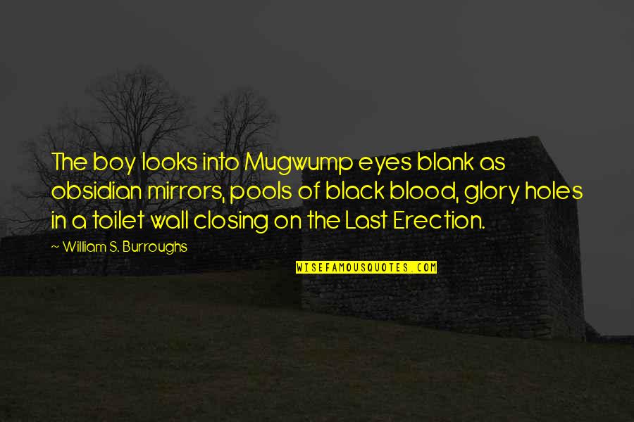Closing Eyes Quotes By William S. Burroughs: The boy looks into Mugwump eyes blank as