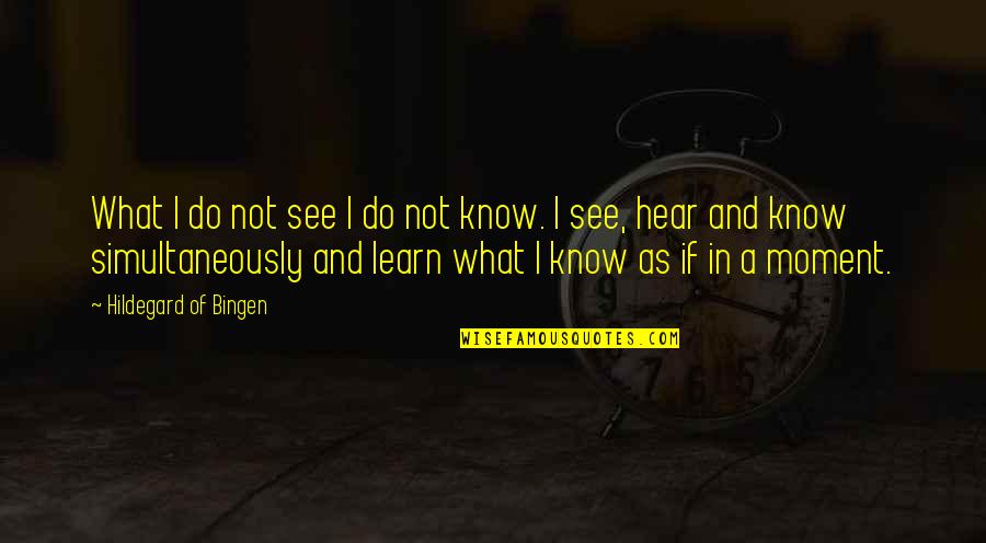 Closson Quotes By Hildegard Of Bingen: What I do not see I do not