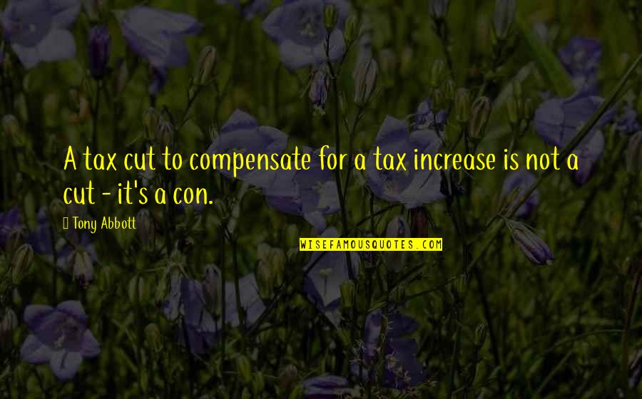 Clothbound Back Quotes By Tony Abbott: A tax cut to compensate for a tax