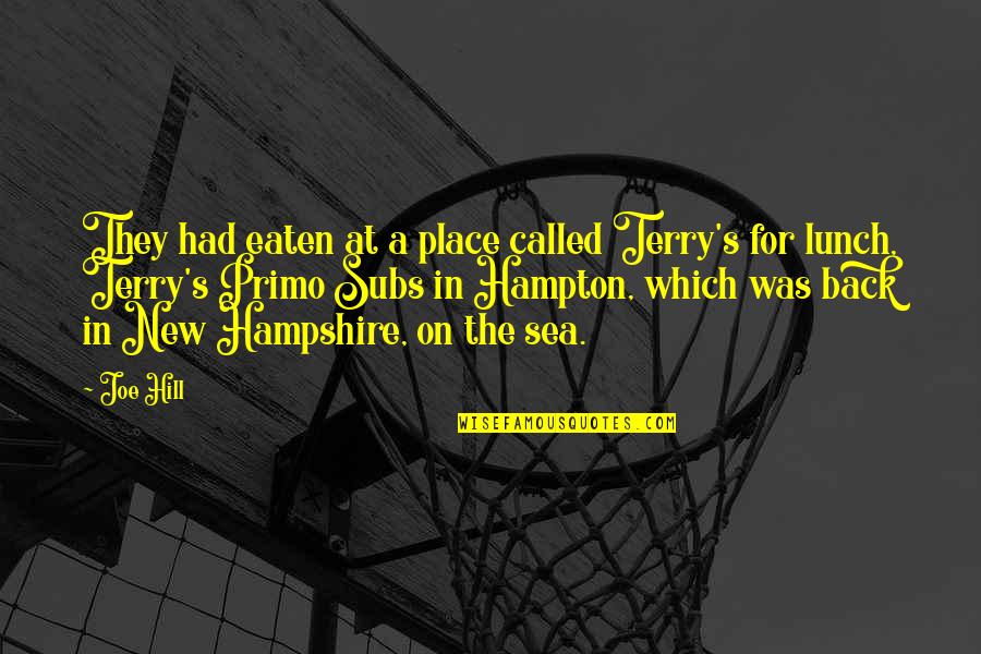 Clothing Brand Quotes By Joe Hill: They had eaten at a place called Terry's