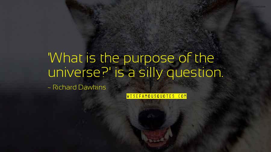 Cloud Seeding Quotes By Richard Dawkins: 'What is the purpose of the universe?' is