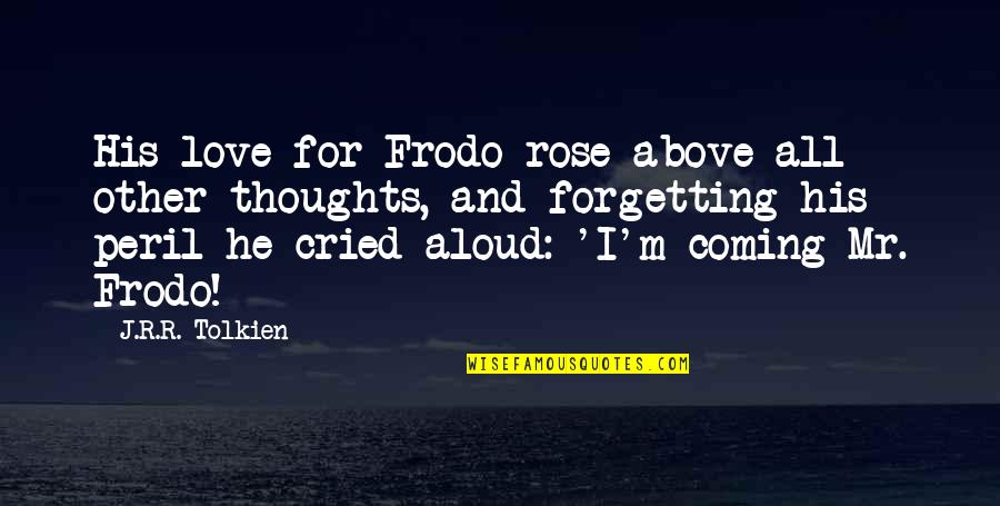 Cloud Tectonics Quotes By J.R.R. Tolkien: His love for Frodo rose above all other