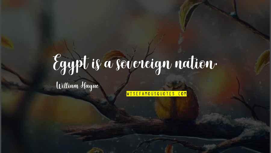 Cloudcover Quotes By William Hague: Egypt is a sovereign nation.