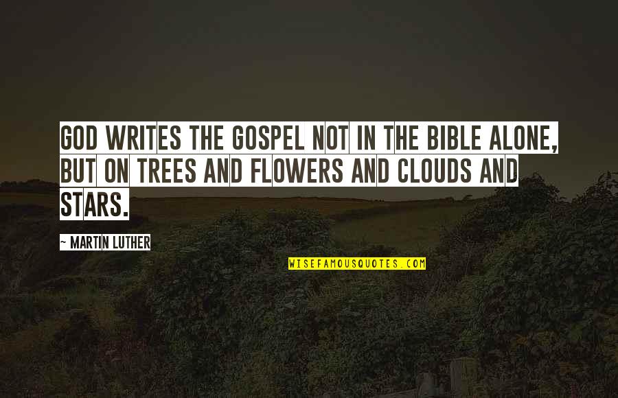 Clouds And God Quotes By Martin Luther: God writes the gospel not in the Bible