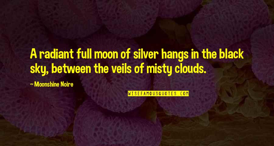 Clouds Night Sky Quotes By Moonshine Noire: A radiant full moon of silver hangs in