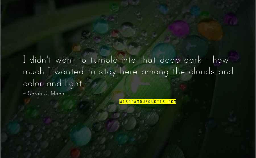 Clouds To Color Quotes By Sarah J. Maas: I didn't want to tumble into that deep