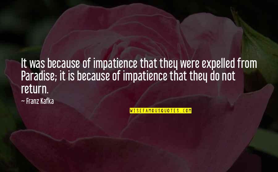 Cloudy Sunday Quotes By Franz Kafka: It was because of impatience that they were Cloudy Sunday Quotes By Franz Kafka: It was because of impatience that they were