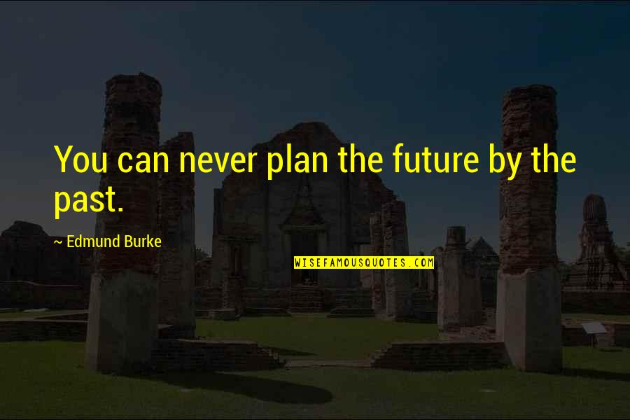 Cluds Quotes By Edmund Burke: You can never plan the future by the Cluds Quotes By Edmund Burke: You can never plan the future by the
