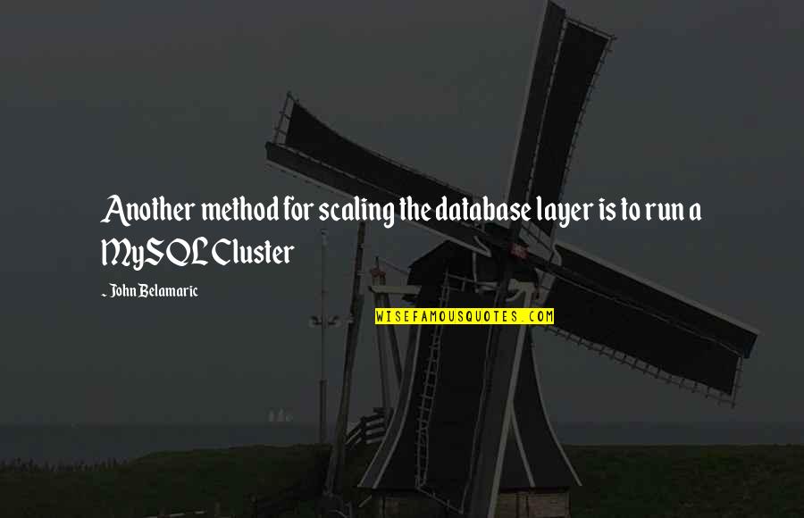 Cluster Quotes By John Belamaric: Another method for scaling the database layer is