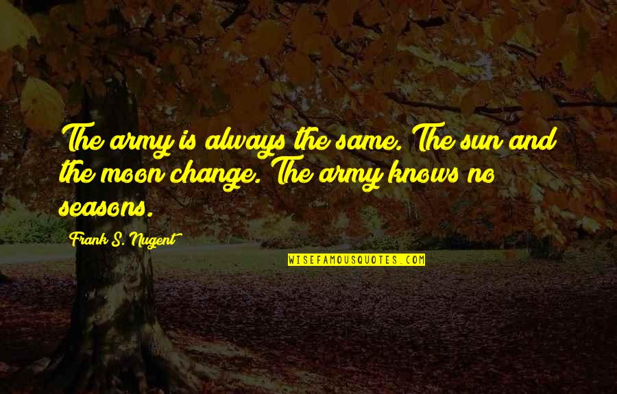 Clutch Fitting Quotes By Frank S. Nugent: The army is always the same. The sun Clutch Fitting Quotes By Frank S. Nugent: The army is always the same. The sun