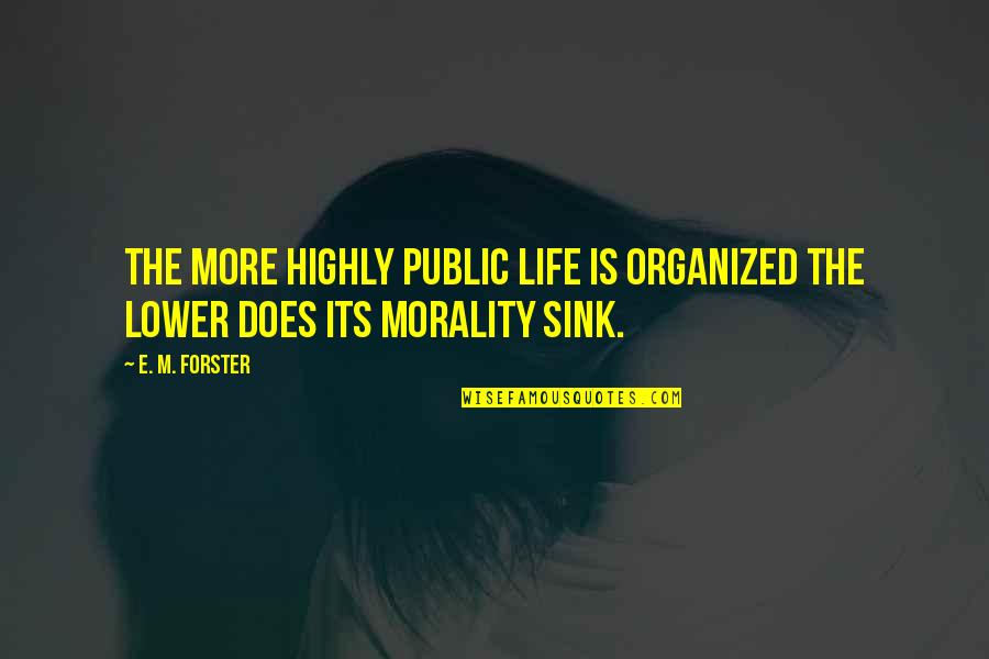Clutches And Evening Quotes By E. M. Forster: The more highly public life is organized the