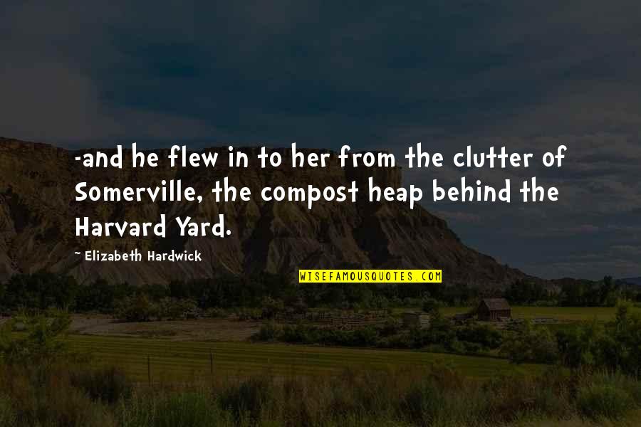 Clutter Quotes By Elizabeth Hardwick: -and he flew in to her from the