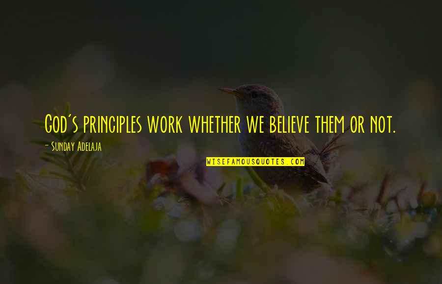 Cluxton Street Quotes By Sunday Adelaja: God's principles work whether we believe them or Cluxton Street Quotes By Sunday Adelaja: God's principles work whether we believe them or