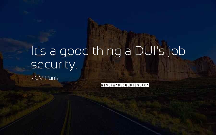 CM Punk quotes: It's a good thing a DUI's job security.