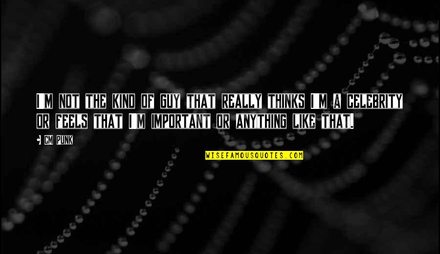 Cm Punk Quotes By CM Punk: I'm not the kind of guy that really