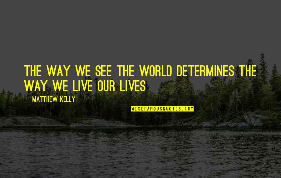 Cme Energy Quotes By Matthew Kelly: The way we see the world determines the