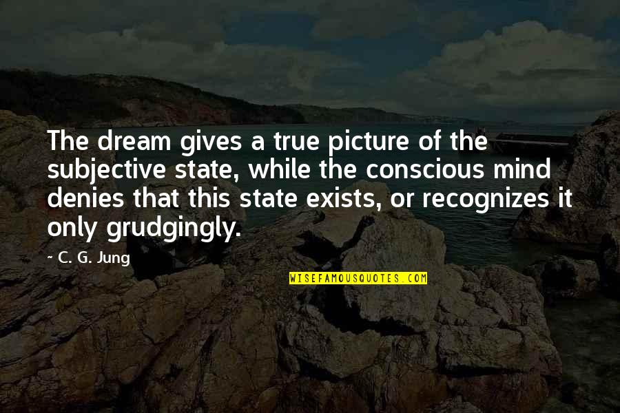 C'mere Quotes By C. G. Jung: The dream gives a true picture of the