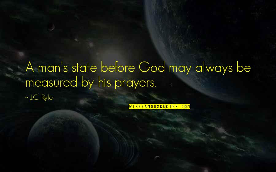 C'mon Man Quotes By J.C. Ryle: A man's state before God may always be