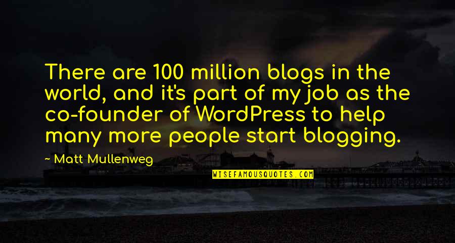 Co-educational Quotes By Matt Mullenweg: There are 100 million blogs in the world,