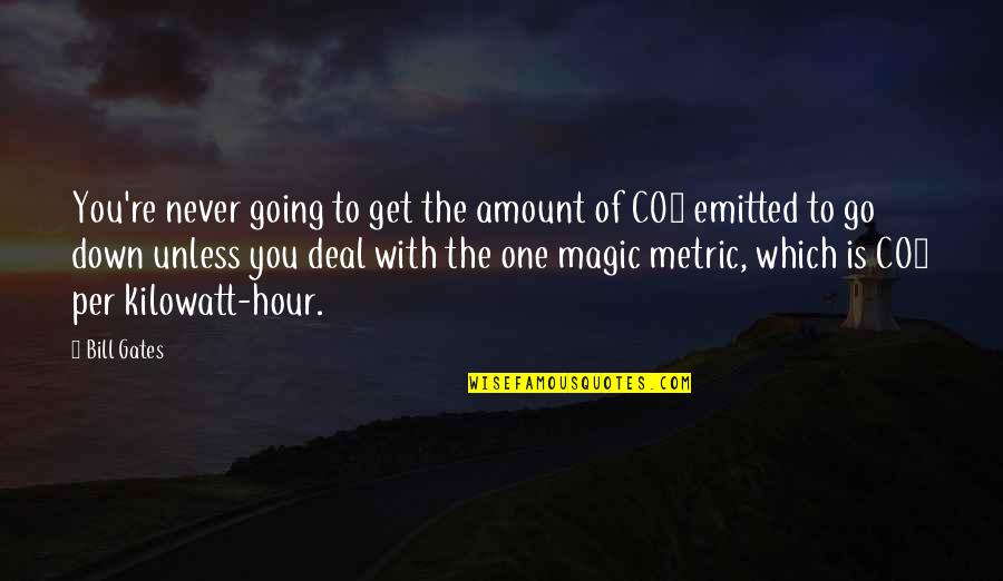 Co2 Quotes By Bill Gates: You're never going to get the amount of Co2 Quotes By Bill Gates: You're never going to get the amount of