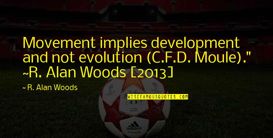 Coach Chris Petersen Quotes By R. Alan Woods: Movement implies development and not evolution (C.F.D. Moule)." Coach Chris Petersen Quotes By R. Alan Woods: Movement implies development and not evolution (C.F.D. Moule)."