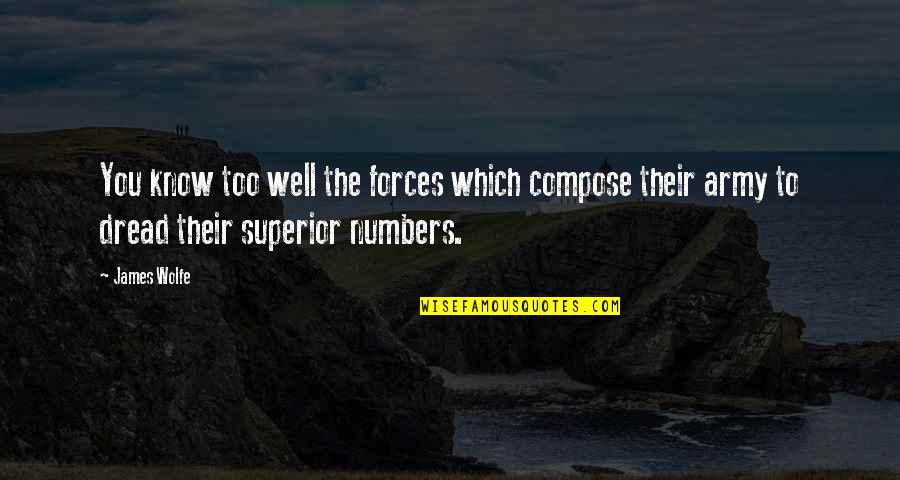 Coach Pop Funny Quotes By James Wolfe: You know too well the forces which compose Coach Pop Funny Quotes By James Wolfe: You know too well the forces which compose