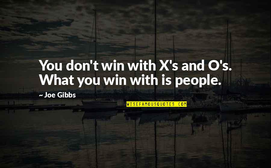 Coaching's Quotes By Joe Gibbs: You don't win with X's and O's. What