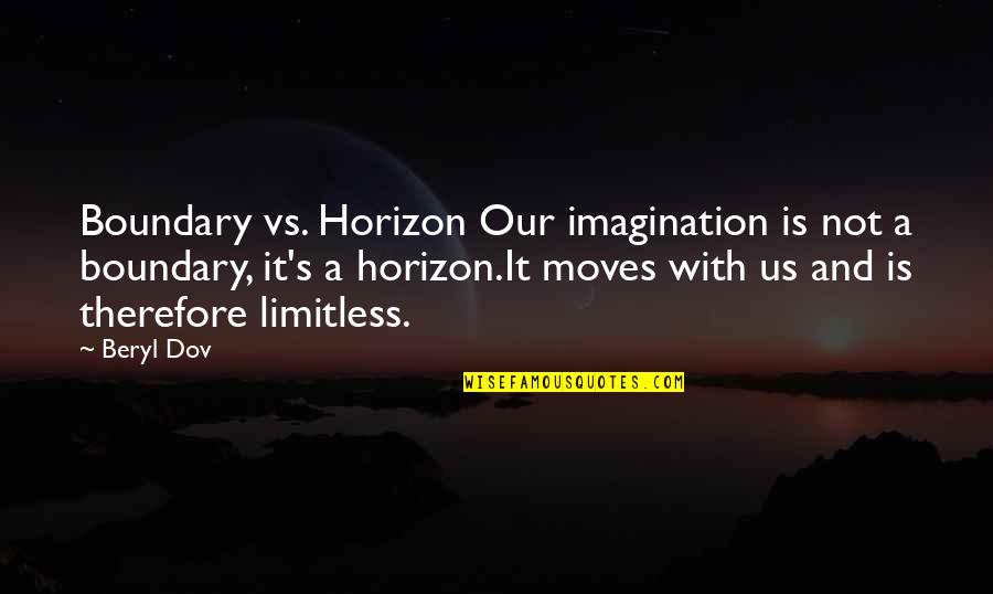 Coalesce Pronunciation Quotes By Beryl Dov: Boundary vs. Horizon Our imagination is not a
