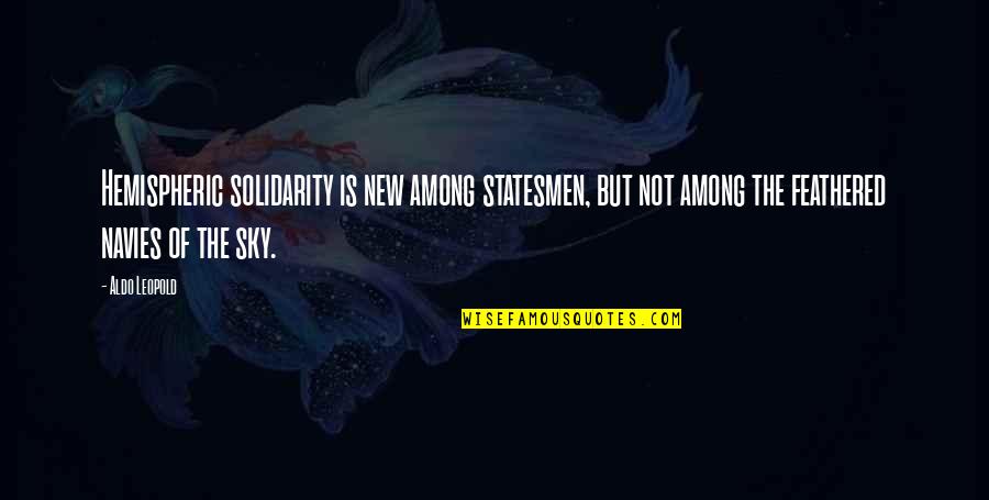 Coalfields Glastonbury Quotes By Aldo Leopold: Hemispheric solidarity is new among statesmen, but not Coalfields Glastonbury Quotes By Aldo Leopold: Hemispheric solidarity is new among statesmen, but not