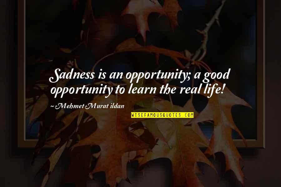 Coapted Quotes By Mehmet Murat Ildan: Sadness is an opportunity; a good opportunity to