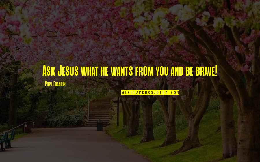 Coarseness Factor Quotes By Pope Francis: Ask Jesus what he wants from you and