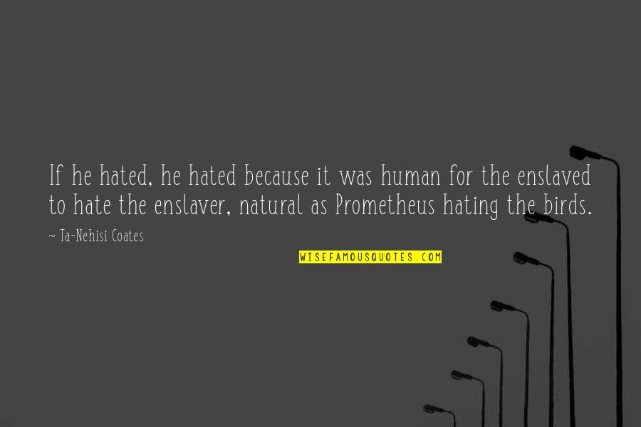 Coates Ta Nehisi Quotes By Ta-Nehisi Coates: If he hated, he hated because it was