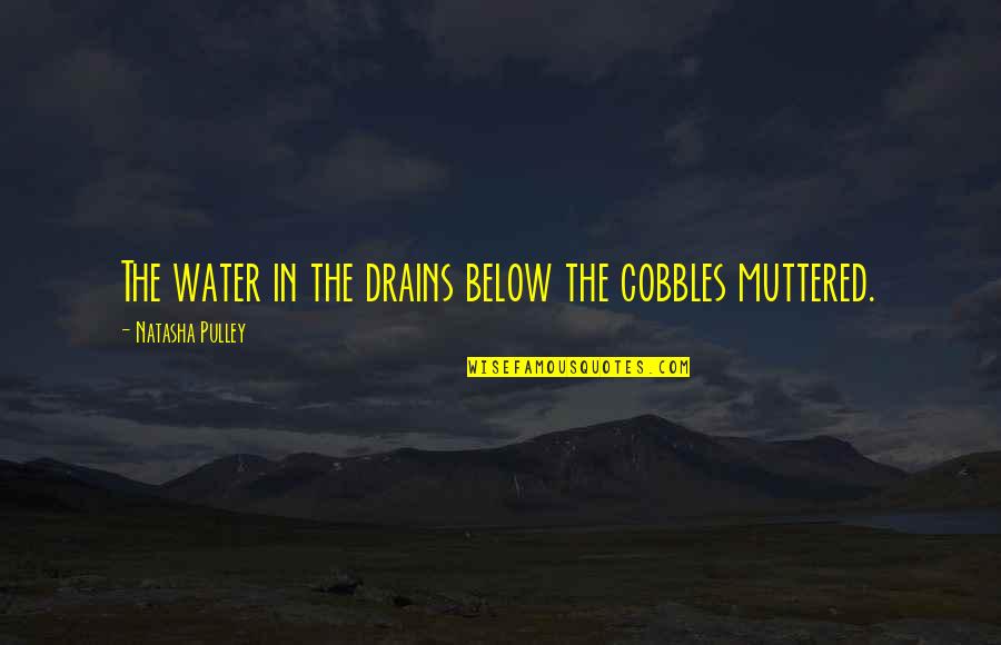 Cobbles Quotes By Natasha Pulley: The water in the drains below the cobbles