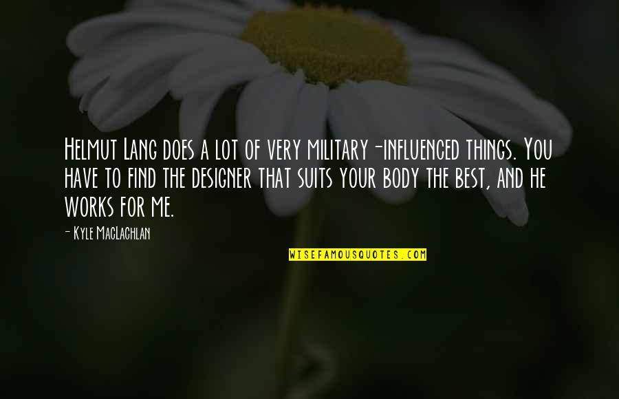 Cobol Double Quotes By Kyle MacLachlan: Helmut Lang does a lot of very military-influenced
