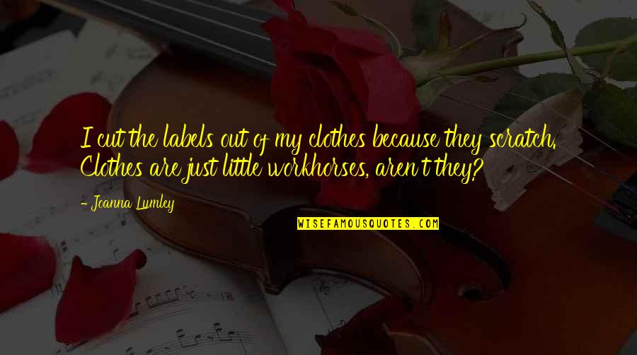 Cobonpue Star Quotes By Joanna Lumley: I cut the labels out of my clothes Cobonpue Star Quotes By Joanna Lumley: I cut the labels out of my clothes