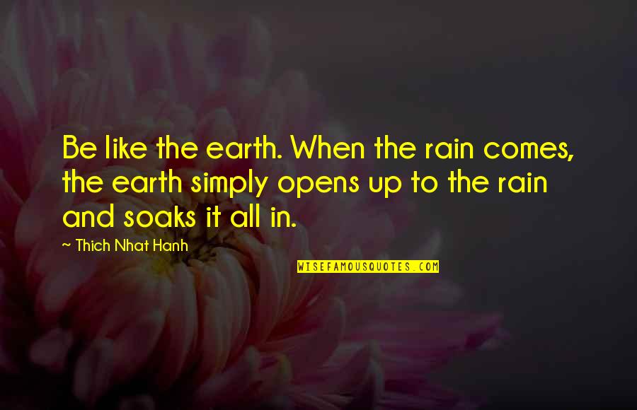 Cobra Kai Laptop Wallpaper Quotes By Thich Nhat Hanh: Be like the earth. When the rain comes,