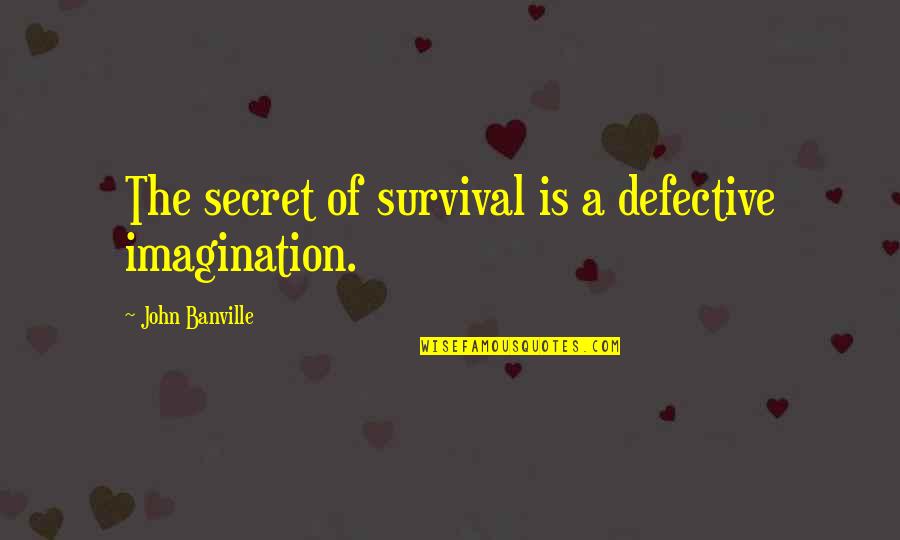 Cobs Quotes By John Banville: The secret of survival is a defective imagination.